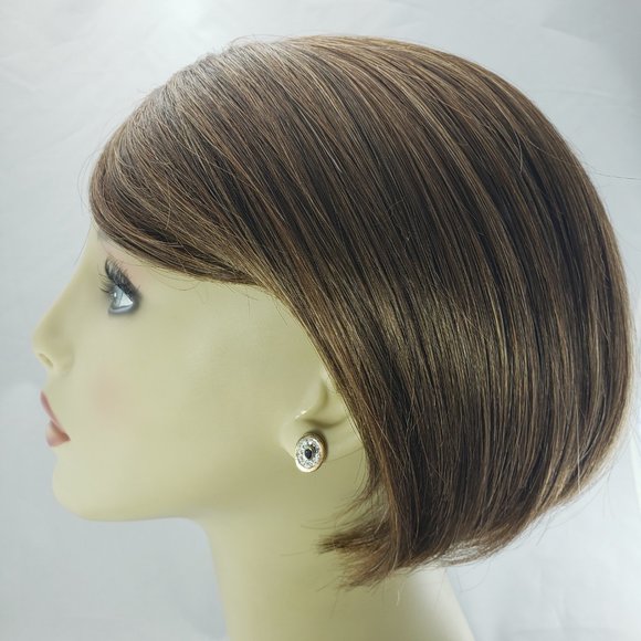 Vintage 10 Karat Yellow Gold Natural Sapphire and Diamond Earrings #12308 - Picture 5 of 6